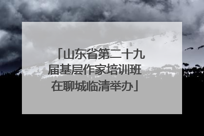 山东省第二十九届基层作家培训班在聊城临清举办