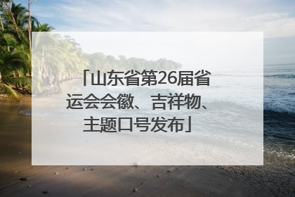 山东省第26届省运会会徽、吉祥物、主题口号发布