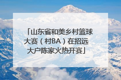 山东省和美乡村篮球大赛（村BA）在招远大户陈家火热开赛