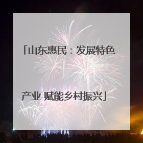 山东惠民：发展特色产业 赋能乡村振兴