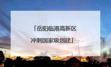 岳阳临港高新区冲刺国家级创建