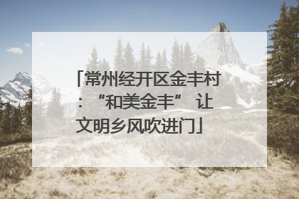 常州经开区金丰村：“和美金丰” 让文明乡风吹进门