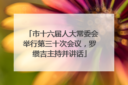 市十六届人大常委会举行第三十次会议，罗缵吉主持并讲话