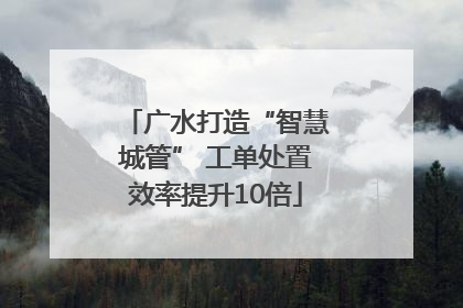 广水打造“智慧城管” 工单处置效率提升10倍