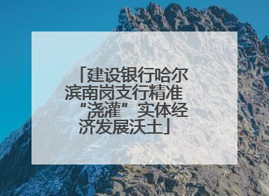 建设银行哈尔滨南岗支行精准“浇灌”实体经济发展沃土