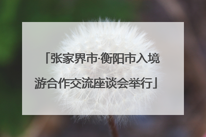 张家界市·衡阳市入境游合作交流座谈会举行