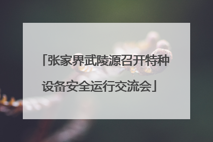 张家界武陵源召开特种设备安全运行交流会