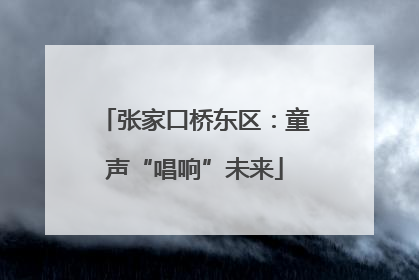 张家口桥东区：童声“唱响”未来