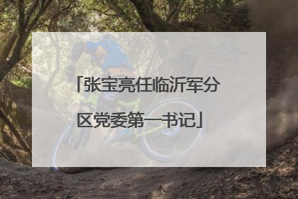 张宝亮任临沂军分区党委第一书记