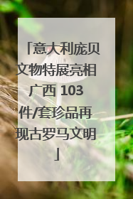 意大利庞贝文物特展亮相广西 103件/套珍品再现古罗马文明