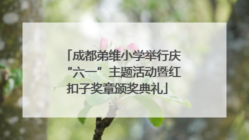 成都弟维小学举行庆“六一”主题活动暨红扣子奖章颁奖典礼