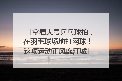拿着大号乒乓球拍，在羽毛球场地打网球！这项运动正风靡江城