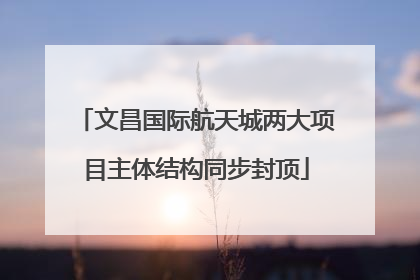 文昌国际航天城两大项目主体结构同步封顶