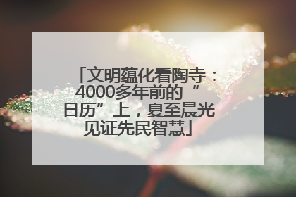 文明蕴化看陶寺：4000多年前的“日历”上，夏至晨光见证先民智慧