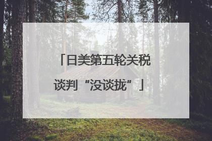 日美第五轮关税谈判“没谈拢”