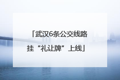 武汉6条公交线路挂“礼让牌”上线
