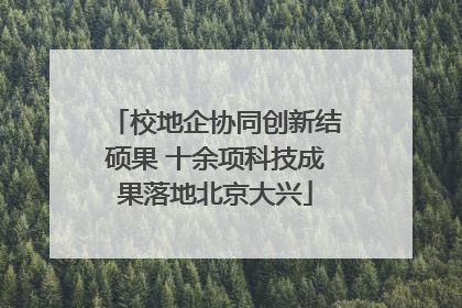 校地企协同创新结硕果 十余项科技成果落地北京大兴