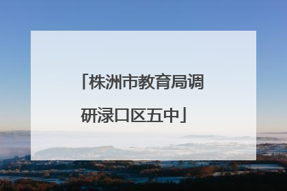 株洲市教育局调研渌口区五中
