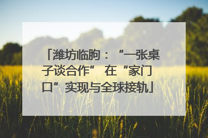 潍坊临朐：“一张桌子谈合作” 在“家门口”实现与全球接轨