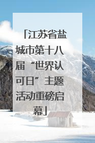 江苏省盐城市第十八届“世界认可日”主题活动重磅启幕