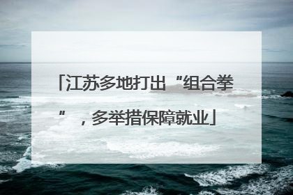 江苏多地打出“组合拳”，多举措保障就业