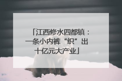 江西修水四都镇：一条小内裤“织”出十亿元大产业