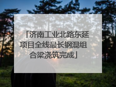 济南工业北路东延项目全线最长钢混组合梁浇筑完成
