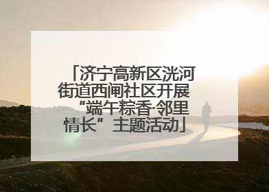 济宁高新区洸河街道西闸社区开展“端午粽香·邻里情长”主题活动