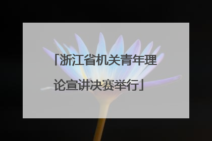 浙江省机关青年理论宣讲决赛举行