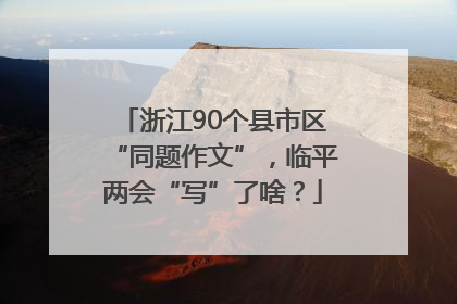 浙江90个县市区“同题作文”，临平两会“写”了啥？