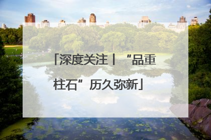 深度关注丨“品重柱石”历久弥新