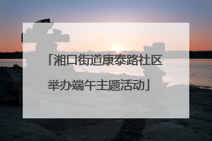 湘口街道康泰路社区举办端午主题活动