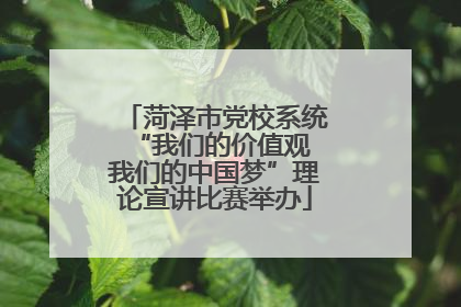 菏泽市党校系统“我们的价值观 我们的中国梦”理论宣讲比赛举办