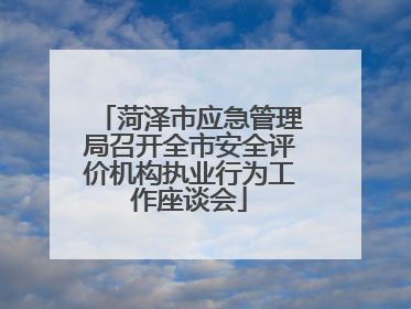 菏泽市应急管理局召开全市安全评价机构执业行为工作座谈会