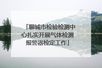 聊城市检验检测中心扎实开展气体检测报警器检定工作