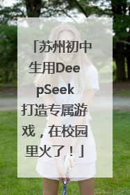 苏州初中生用DeepSeek打造专属游戏，在校园里火了！