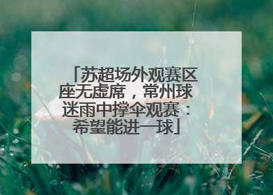 苏超场外观赛区座无虚席，常州球迷雨中撑伞观赛：希望能进一球