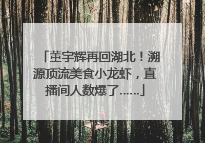 董宇辉再回湖北！溯源顶流美食小龙虾，直播间人数爆了……