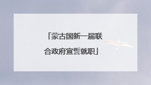 蒙古国新一届联合政府宣誓就职