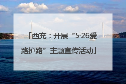 西充：开展“5·26爱路护路”主题宣传活动