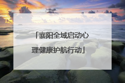 襄阳全域启动心理健康护航行动