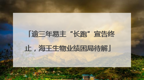 逾三年易主“长跑”宣告终止，海王生物业绩困局待解