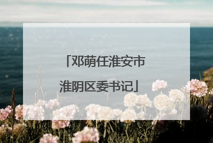 邓萌任淮安市淮阴区委书记