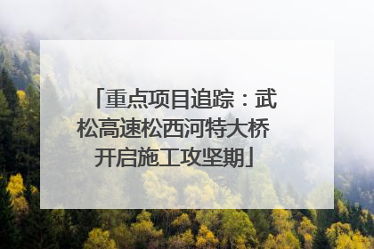 重点项目追踪：武松高速松西河特大桥开启施工攻坚期
