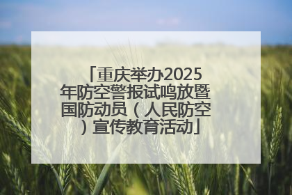 重庆举办2025年防空警报试鸣放暨国防动员（人民防空）宣传教育活动