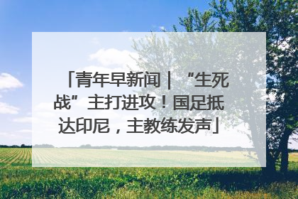 青年早新闻｜“生死战”主打进攻！国足抵达印尼，主教练发声