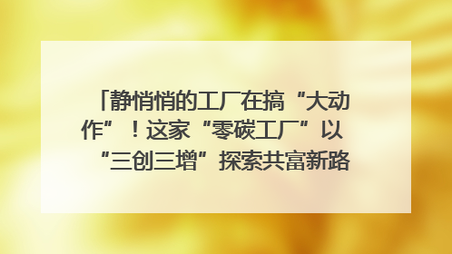 静悄悄的工厂在搞“大动作”！这家“零碳工厂”以“三创三增”探索共富新路径｜网络名人四川行