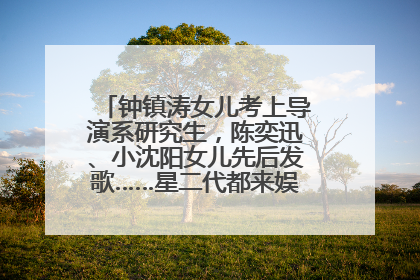 钟镇涛女儿考上导演系研究生，陈奕迅、小沈阳女儿先后发歌……星二代都来娱乐圈上班了