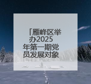 雁峰区举办2025年第一期党员发展对象培训班