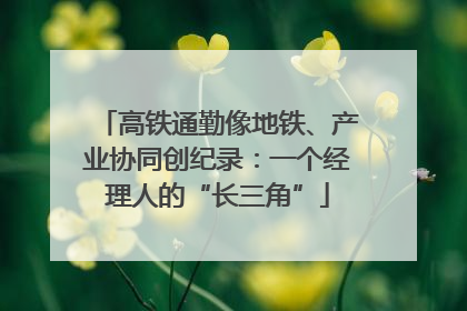 高铁通勤像地铁、产业协同创纪录：一个经理人的“长三角”